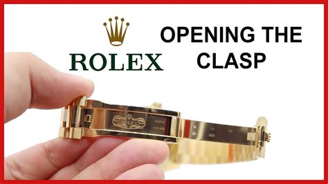 how to remove a rolex bracelet|how to open rolex clasp.